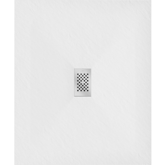 Mexen Hugo obdĺžniková sprchová vanička SMC 120 x 100 cm, biela, nerezový kryt - 42101012-X