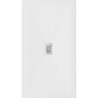 Mexen Hugo obdĺžniková sprchová vanička SMC 200 x 100 cm, biela, nerezový kryt - 42101020-X