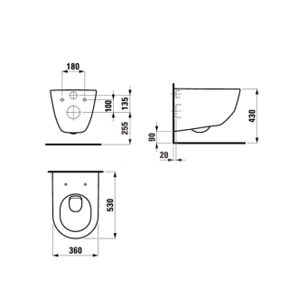 LAUFEN PRE ADDIT závesné WC H8209560000001