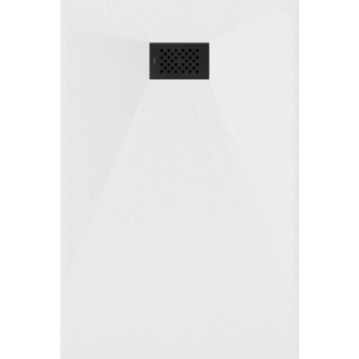 Mexen Hugo obdĺžniková sprchová vanička SMC 120 x 70 cm, biela, čierny kryt - 42107012-B