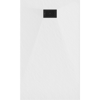 Mexen Hugo obdĺžniková sprchová vanička SMC 160 x 70 cm, biela, čierny kryt - 42107016-B