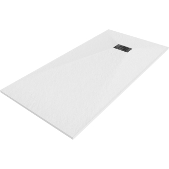 Mexen Hugo obdĺžniková sprchová vanička SMC 180 x 80 cm, biela, čierny kryt - 42108018-B