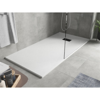Mexen Hugo obdĺžniková sprchová vanička SMC 180 x 80 cm, biela, čierny kryt - 42108018-B