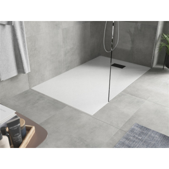 Mexen Hugo obdĺžniková sprchová vanička SMC 150 x 90 cm, biela, čierny kryt - 42109015-B