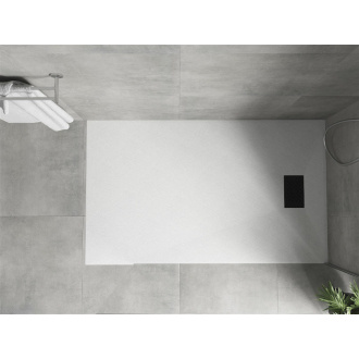 Mexen Hugo obdĺžniková sprchová vanička SMC 150 x 90 cm, biela, čierny kryt - 42109015-B