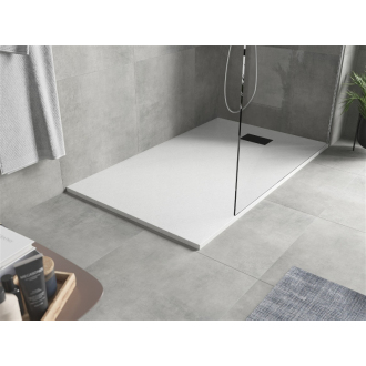Mexen Hugo obdĺžniková sprchová vanička SMC 150 x 90 cm, biela, čierny kryt - 42109015-B
