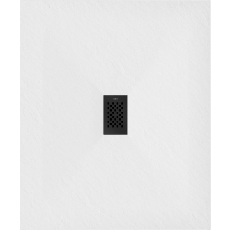 Mexen Hugo obdĺžniková sprchová vanička SMC 140 x 100 cm, biela, čierny kryt - 42101014-B