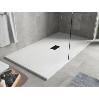 Mexen Hugo obdĺžniková sprchová vanička SMC 200 x 100 cm, biela, čierny kryt - 42101020-B
