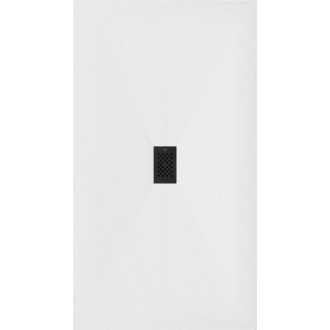 Mexen Hugo obdĺžniková sprchová vanička SMC 200 x 100 cm, biela, čierny kryt - 42101020-B