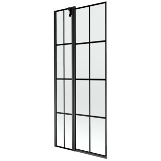 Mexen Flip vaňová zástena jednokrídlová 80 x 150 cm, čierny vzor, čierna - 894-080-101-70-77