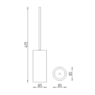 Nimco Pure PU 7094-60 Stojanková WC kefa