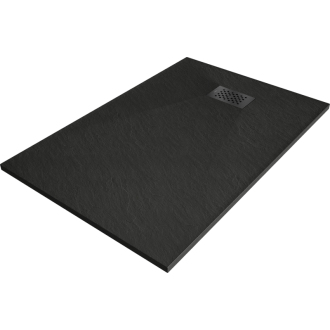 Mexen Hugo obdĺžniková sprchová vanička SMC 130 x 80 cm, čierna, čierny kryt - 42708013-B