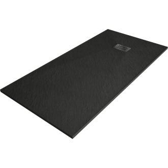 Mexen Hugo obdĺžniková sprchová vanička SMC 180 x 80 cm, čierna, čierny kryt - 42708018-B
