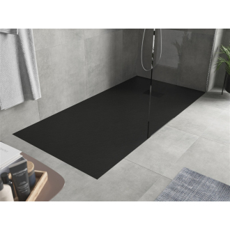 Mexen Hugo obdĺžniková sprchová vanička SMC 180 x 80 cm, čierna, čierny kryt - 42708018-B
