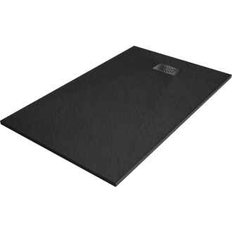 Mexen Hugo obdĺžniková sprchová vanička SMC 150 x 90 cm, čierna, čierny kryt - 42709015-B