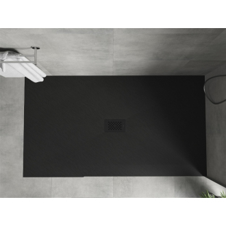 Mexen Hugo obdĺžniková sprchová vanička SMC 200 x 100 cm, čierna, čierny kryt - 42701020-B