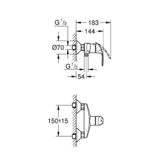 GROHE EUROSMART New 33555002 sprchová batéria bez príslušenstva