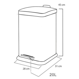 OPTIMA kôš odpadkový 20l KOS20PLCTVER