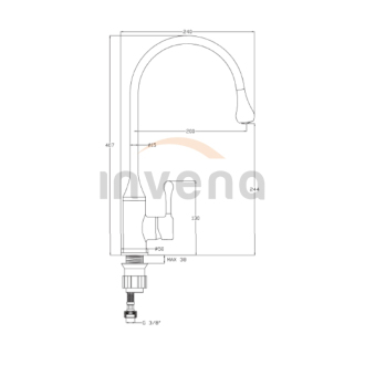 Invena PINGO BZ-55-L04-L Drezová batéria, čierna