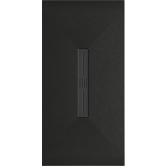 Mexen Toro obdĺžniková sprchová vanička SMC 160 x 90 cm, čierna, čierny kryt - 43709016-B