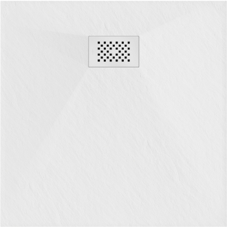 Mexen Hugo štvorcová sprchová vanička SMC 80 x 80 cm, biela, biely kryt - 42108080-W
