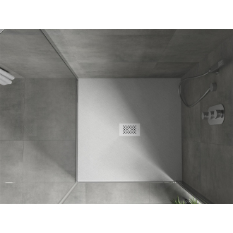 Mexen Hugo štvorcová sprchová vanička SMC 100 x 100 cm, biela, biely kryt - 42101010-W