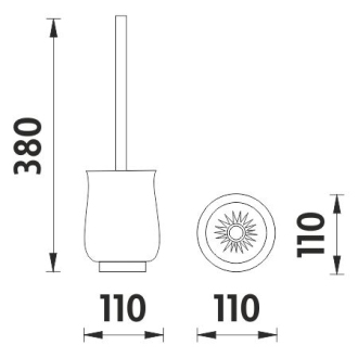 Nimco Lada 1094LA-65 Toaletná WC kefa