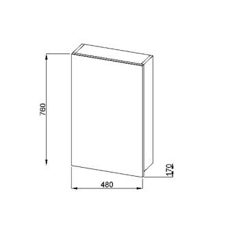 JIKA Deep H4541614343401 Zrkadlová skriňa 50cm jaseň