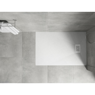 Mexen Hugo obdĺžniková sprchová vanička SMC 110 x 80 cm, biela, biely kryt - 42108011-W