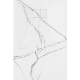 Mexen Hugo obdĺžniková sprchová vanička SMC 100 x 80 cm, biely kameň - 42158010