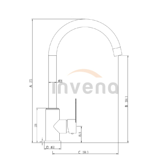 Invena IRON BZ-53-L23-L Drezová batéria, nerez