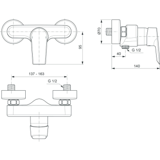 Ideal Standard TESI sprchová batéria A6581 AA