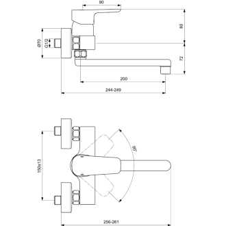 Ideal Standard CERAPLAN III B 0726 AA kuchynská batéria nástenná