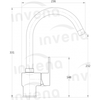 Invena STILLA BZ-68-L01-A Drezová batéria, chróm