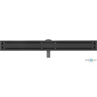 Mexen Flat 360 ° M13 2v1 otočný lineárny odtok 90 cm, čierny - 1710090-40