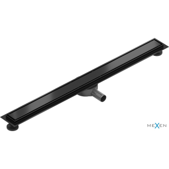 Mexen Flat 360 ° M13 2v1 otočný lineárny odtok 90 cm, čierny - 1710090-40