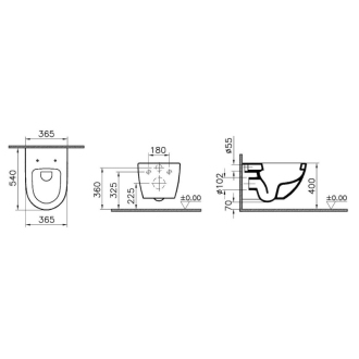 VITRA Shift závesný klozet RN010