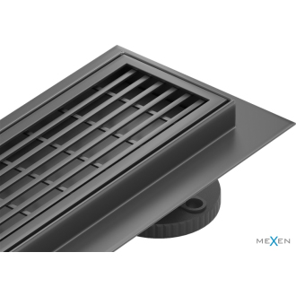 Mexen Flat 360° M33 otočný lineárny odtok 90 cm, čierny - 1733090-40