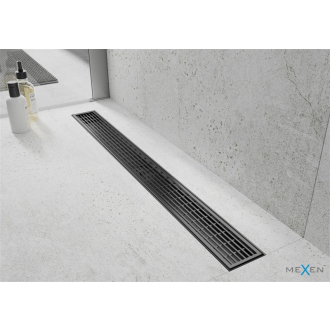 Mexen Flat 360° M33 otočný lineárny odtok 90 cm, čierny - 1733090-40