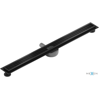 Mexen Flat 360° M33 otočný lineárny odtok 90 cm, čierny - 1733090-40