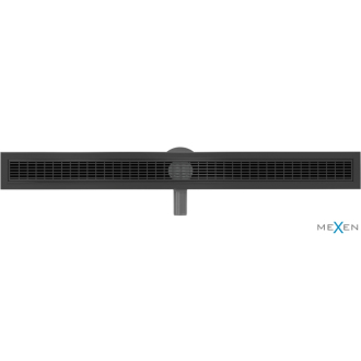 Mexen Flat 360° M33 otočný lineárny odtok 90 cm, čierny - 1733090-40
