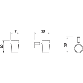 JIKA Basic H3823A10040001 Držiak s pohárikom