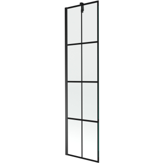 Mexen Next vaňová zástena jednokrídlová 50 x 150 cm, čierny vzor, čierna - 895-050-000-00-77-70