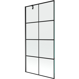 Mexen Next vaňová zástena jednokrídlová 90 x 150 cm, čierny vzor, čierna - 895-090-000-00-77-70