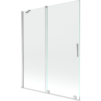 Mexen Velar 2-krídla vaňová zástena posuvná 140 x 150 cm, transparentná, chróm - 896-140-000-01-01