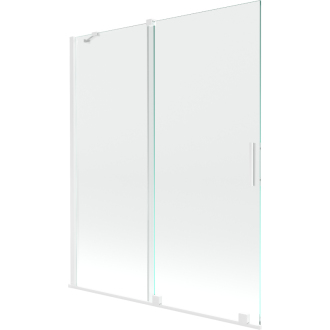 Mexen Velar 2-krídla vaňová zástena posuvná 140 x 150 cm, transparentná, biela - 896-140-000-01-20