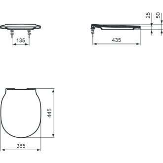 Ideal Standard CONNECT Air E036501 sedátko ultra ploché
