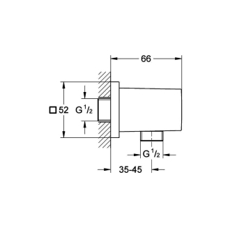 GROHE EUPHORIA Cube 27704000 sprchové výtokové koleno