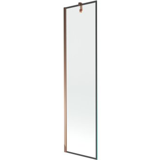 Mexen Next vaňová zástena jednokrídlová 50 x 150 cm, čierny vzor, ružové zlato - 895-050-000-00-70-60