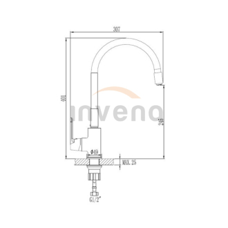 Invena JOGA PLUS BZ-32-P04-C Drezová batéria, čierna